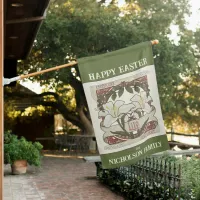 Happy Easter: Vintage Lily Design Peace Hope House Flag