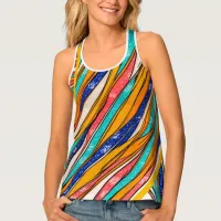 Radiant Rainbow Bliss: Women's Vibrant Tank Top