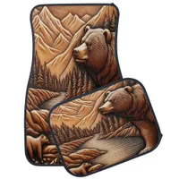 Leather-Look Bear by Scenic River Car Floor Mat