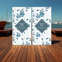 Nautical Marine Beach House Cornhole Set