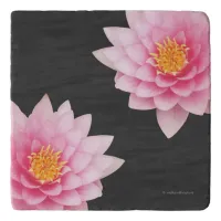 Elegant Floating Pink Lotus Flowers Trivet