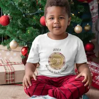 Peace & Joy Pink Gold Family Name Christmas Toddler T-shirt