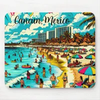 Cancun, Mexico with a Pop Art Vibe Mouse Pad