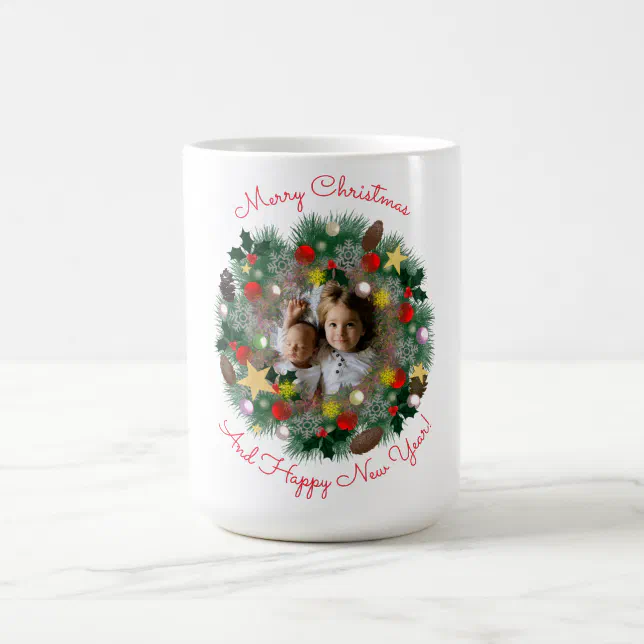 Christmas and New Year greetings, photo in a crown Coffee Mug