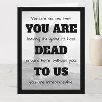 [You Are Dead To Us] Funny Co-worker Leaving Big Card