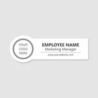 Simple Custom Business Logo Staff Identification Name Tag