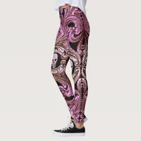 Goth Pink Ornament with Skull Leggings