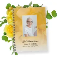 Yellow Rose Flower Petals Funeral Guest Book