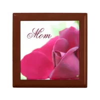 Pink Rose Soft Focus Photo Mother's Day Keepsake Box