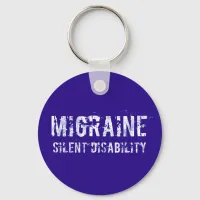 Migraine Silent Disability Awareness in Grunge Keychain