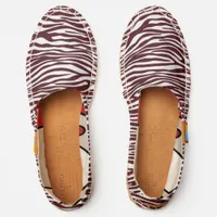 Burgundy Zebra Espadrilles