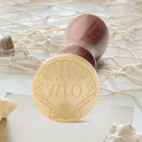 Scallop Shell Modern Monogram Beach Wedding Wax Seal Stamp