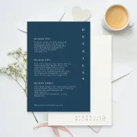 Simply Chic Wedding Details Prussian Blue ID1046 Enclosure Card