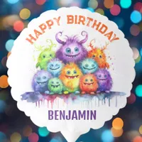 Cute Monsters Kids Birthday Party Balloon