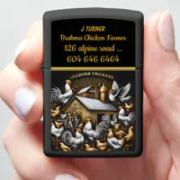 Dedicated farmer interacts  zippo lighter