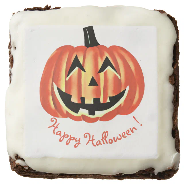 Citrouille d’Halloween souriante  Brownie