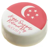 Happy Singapore National Day Singapore Flag Chocolate Covered Oreo
