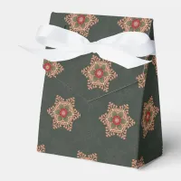 Holly Star Green Favor Box