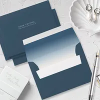 Mood Gradient Wedding Prussian Sky ID741 Envelope