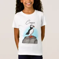 Personalized Cute Hand drawn Puffin T-Shirt