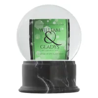 Elegant 20th 38th 55th Emerald Wedding Anniversary Snow Globe