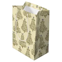 Christmas Typography Tree Gift Bag