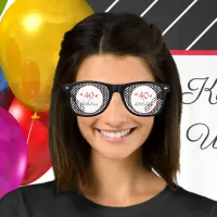 40 & Fabulous Hearts 40th Birthday Photo Black Retro Sunglasses