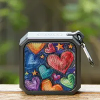 Hand Drawn Hearts & Stars Bluetooth Speaker