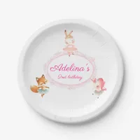 Tutu Cute Ballerina Ballet Animals Birthday Party Paper Plates