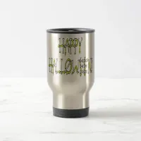 Halloween Snakes and Bones Text Travel Mug