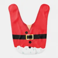 Santa Costume Funny Christmas Baby Bib