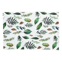 Green Foliage Botanical Nature  Pillow Case