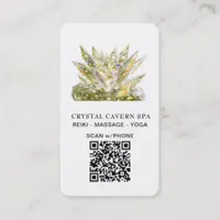 *~* Gold Cosmic Sparkling Magical QR Crystal Business Card