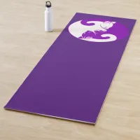 Serene Purple Yin and Yang Cat's Yoga Mat