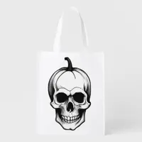 Halloween Skull Grocery Bag