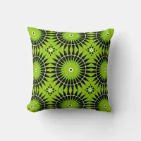 Stylish Boho Lime Green Geometric Pattern Throw Pillow