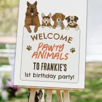Dog Birthday Pawty Animals Welcome Sign