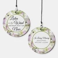 Almost Pink Hydrangea Watercolor Memorial Keepsake Wind Chime