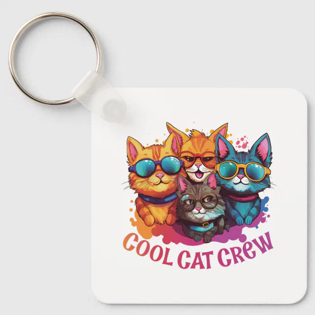 Cool Crew Cats Tote Bag Keychain