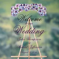 Romantic and Poetic Pastel Lilac Watercolor Acrylic Sign