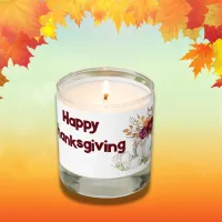 Simple White Pumpkin & Floral Thanksgiving | Scented Candle