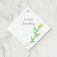 Simple Minimalist Wildflower Boho Chic Favor Tags