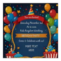 Happy Birthday Invite  Poster