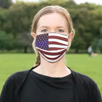 Modern Embossed American Flag Adult Cloth Face Mask