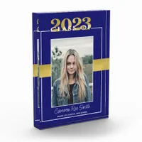 Class of 2023 Blue and Gold Graduation Keepsake Photo Block