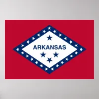 Arkansas State Flag Poster