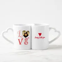 Love is being with you Valentine's Day Couple Mugs