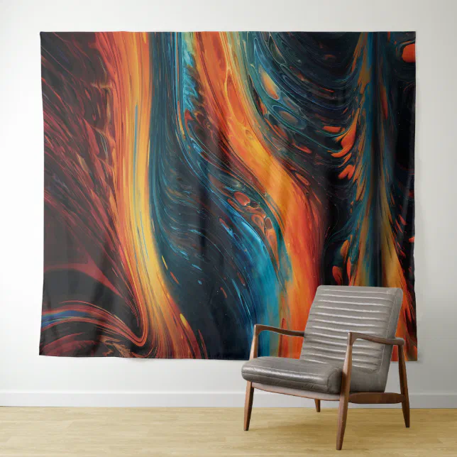 Fire smudge painting tapestry