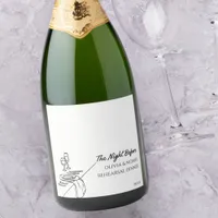 Chic Elegant Modern Personalized Rehearsal Dinner Sparkling Wine Label