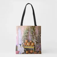 Halloween Pumpkins  Wood Heart Autumn Bag